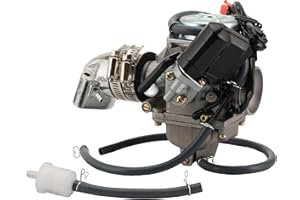 GOOFIT PD24J 24mm Carburetor with Intake Manifold Pipe Replacement For GY6 125cc 150cc ATV Scooter