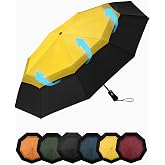 Chakipee Windproof Umbrella &ndash; Windproof Folding Umbrella, Men's Automatic Portable Compact Travel Umbrella, 210T Fabric, Doub