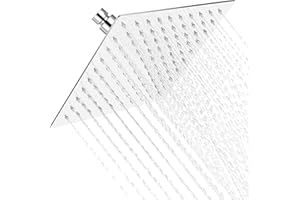 CIKONIELF 12-calowa głowica prysznicowa, ultra cienkie kwadratowe prysznice, chromowana głowica prysznicowa, stal nierdzewna