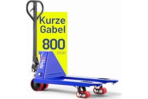 Pallit Transpalette SHORT-P | Capacité de charge 2500 kg | longueur de fourche 800 mm | roues PU | transpalette court
