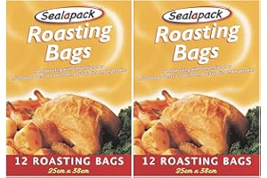 HOMEY MART 24 bolsas de asado con sello de sabor para hornos y microondas para cocinar carne, aves de corral, pescado, pavo y verduras 25 cm x 38 cm (24)