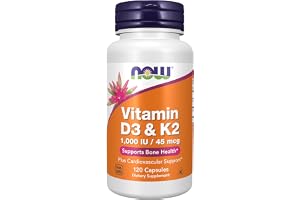 NOW Vitamin D-3 & K-2,120 Veg Capsules