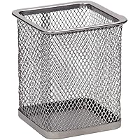 TTO Stifthalter Würfel aus Drahtmetall, Grau