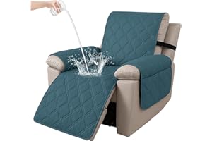 Ystyle Copripoltrona 1 Posto Relax Reclinabile, 100% Impermeabile Copri Poltrona con Braccioli, Copripoltrone con Fascia Elastica, Copridivano Reclinabile, Verde Scuro