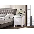 UNITEK FURNITURE 3 Drawers Bedside Table, Night Stand Table, Sofa Side Table, Solid Wood End Table (Finish Color - White Finish)