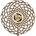 Syfinee Kinetic Energy Rotating Windmill Wood Carving Wall Ornaments, Infinity Kinetic 3D Art Wall Hanging Rotating Windmill for Living Room Office Decoration