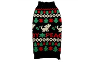 SKXEO Weihnachten Hund Pullover Kostüm, Neujahr Haustier Kostüm warm Winter Pullover gestrickt Weihnachten Haustier Kleidung für Welpen Katze Hunde