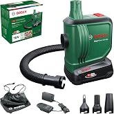 Bosch EasyInflate 18 V-500 hava yatağı i&ccedil;in elektrikli hava pompası/hava pompası (1 x 2,0 Ah ak&uuml;; 18 Volt sistem; şişirmek ve