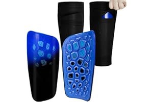 Gofady Schienbeinschoner Kinder Herren für Fussball, Schienbeinschoner Fussball mit Anti-Rutsch Ärmel, Bietet Starke Dämpfung und Schutz