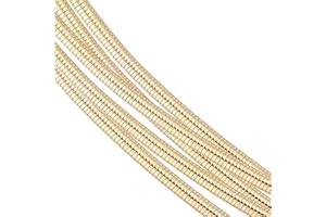 BENECREAT 1mm Alambre de Lingotes Franceses, Alambre de Cobre En Espiral Color Dorado con Caja de Almacenamiento para Bordado, Abalorios Y Decoración de Ropa