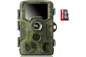 Coolife Wildkamera 48MP 4K Wildkamera mit Bewegungsmelder Nachtsicht IP67 Wasserdichter＆ Staubdicht Wildkamera Testsieger 3-Zonen-Infrarotsensor 125 °Weitwinkel Wildtierkamera mit 32G Speicherkarte