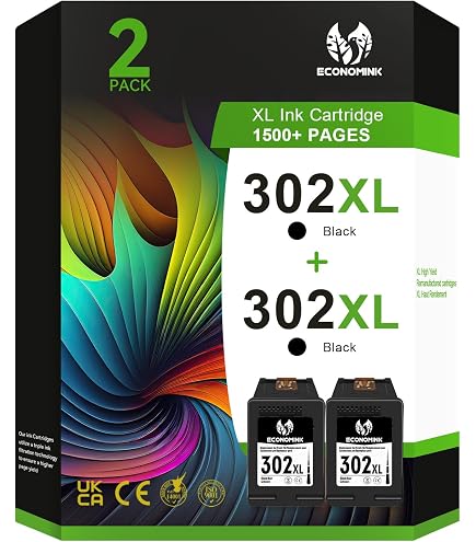 302XL Druckerpatrone Schwarz – 750+ Seiten, Kompatibel Mit HP Envy, OfficeJet, DeskJet