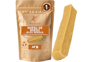Wildfang® Mordedor de Queso de Yak para Perros S (Aprox. 40 g) – Mordedor Natural del Himalaya, Palitos Dentales Duros Churpi, Limpieza Dental, Chuches para Perros 10–15 kg, Paquete de 1