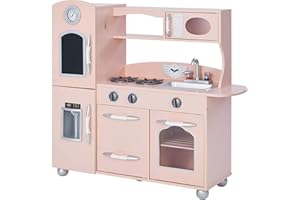 Rosa Cucina per Bambini Legno Gioco Giocattolo Imitazione Teamson Kids TD-11414P