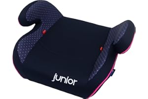 Petex - Rialzo per seggiolino auto Max 112, gruppo ECE 2-3, bambini di circa 3,5-12 anni, 15-36 kg, colore: nero/rosa