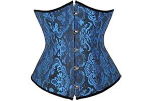 Grebrafan Brocado Corset Bajo Pecho Corsé Underbust Gótico Talla Grande