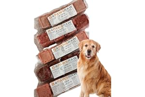 4PAWSRAW Raw Dog Food 80/10/10 Mixed Meats Complete & Balanced Meal For All Dogs Breeds - 30 Packs - 16.8kg | Beef, Duck, Lamb, Chicken and Turkey Minces in Cubes