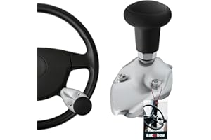 KOTARBAU® Lenkhilfe Lenkradknauf Universal Schwarz Aluminium ⌀ 5 cm Lenkknauf Traktor Lenkradknopf Lenkradknauf Traktor Lenkrad Knüppel