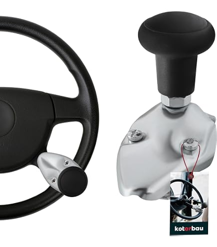 Boule De Volant Spinner Universelle En Métal Noir - Pour Voiture, Camion, Tracteur, Direction 360°, Installation Facile