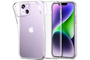 Oprimio Krystalicznie przezroczyste etui do iPhone 14 [silikonowe etui] [% 100 przezroczyste] [niemiecki materiał] [ultra cienkie] przezroczyste etui na telefon komórkowy do Apple iPhone 14