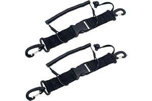 XINSUO® 2 szt. Smycz do nurkowania, pasek do nurkowania, sprzęt do nurkowania, karabińczyk do nurkowania, czarny, L