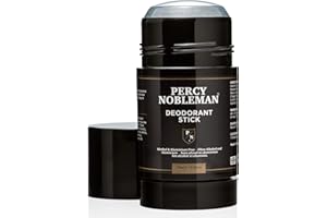 Percy Nobleman Natural Deodorant Stick - Signature Scented Men's Deodorant with Aloe Vera and Witch Hazel Blend. Aluminium Free 75ml