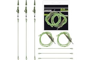 YOTO Carp Leadcore Rigs, pronto Leadcore Rigs con clip sicuro e rapido girevole