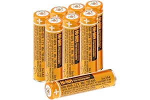 KRIPOL Lot de 8 Ni-MH AAA Piles Rechargeables HHR-4DPA pour Panasonic,700mah 1.2V AAA Batterie Rechargeables pour téléphone sans Fil