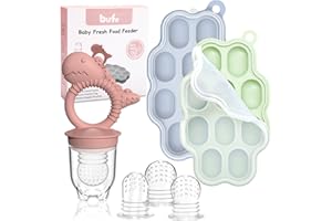 Babynahrungs-Aufbewahrungsbehälter mit Fruchtsauger Baby,btrfe Baby-Fruchtzufuhr-Schnuller Muttermilch Zahnen Popsicle Form Hausgemachte Babynahrung Einfrieren Behälte für selbstfütternde,Rosa