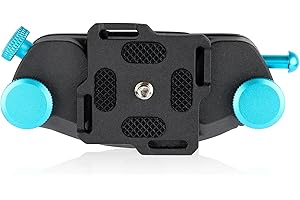 LDERFIV Cinturón de Cámara con Clip de Aleación de Aluminio - Placa de Liberación Rápida para Cámara Réflex Digital - Soporte con Cierre Rápido y Tornillo de 1/4"