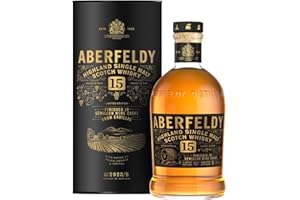 Aberfeldy 15 Jahre alter Cadillac Highland Scotch Single Malt Whisky in edler Geschenkbox, im Eichenfass gereift, 43% Vol., 70 cl/700 ml