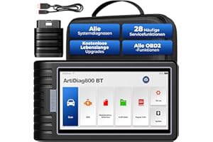TT TOPDON TOPDON ArtiDiag800BT OBD2 - Dispositivo de diagnóstico con todos los diagnósticos del sistema y 28 funciones de servicio, dispositivo de diagnóstico para coche con Bluetooth, software gratuito