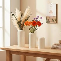 White Ceramic Vase Flower Vase For Home Decor Modern Minimalist Table Vase Pampa Vase For Home Party Wedding Centerpiece B 69858940