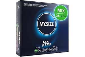 My.Size Mix Kondomer Storlek 1, 47 mm, Storpack, Innehåll 28 stycken