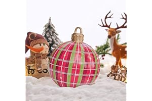 Ycxydr Palline di Natale gonfiabili da 60cm giganti decorazione per esterni grandi palle di natale ornamenti per feste di matrimonio, decorazione domestica, cortile, prato prato giardino esterno (G)