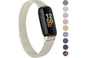 Oumida Armband Kompatibel mit Fitbit Inspire 3 Armband für Damen Herren, Prämie Edelstahl Metall Ersatzarmband mit Starker Magnet Uhrenarmbänder für Fitbit Inspire 3