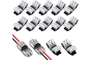 Flintronic 10 stycken H-kontakter, lågspänning H kran kabelkontakter, 2 stift 2-vägs kabelkontakter, vattentät och dammsäker, för förgrening i ledningar anslutningskabel krävs, 18–22 AWG