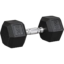 Dumbell 20 kg Hexagon Rubber – Gorilla Sports