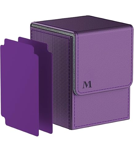 Pulchra Boîte De Rangement Magnétique – 110 Cartes, 2 Intercalaires, Cuir Imperméable – TCG MTG YGO – Rouge