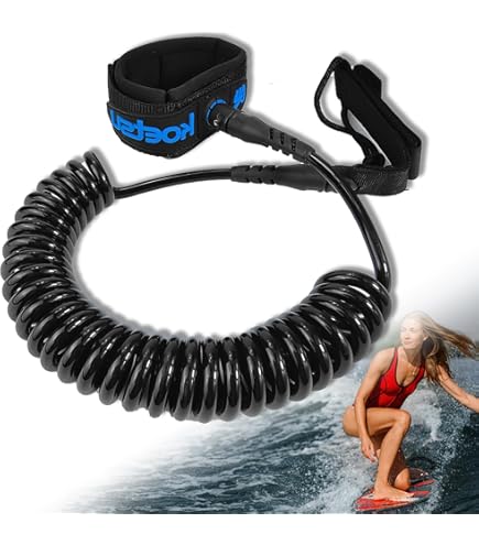 Aicharynic Surfboard Leash - SUP Sicherheitsleine Mit TPU Seil Und Klettverschluss