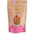 Treatfully Yours Strawberry Pancake|Sweetened with Jaggery|No Maida|NO Refined Sugar|Make 8 Pancakes (Pack of 1, 160gm)