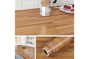 Livelynine foliowy blat kuchenny o wyglądzie drewna 5M×90CM szerokości samoprzylepna folia o wyglądzie drewna dąb naturalny wodoodporna folia o wyglądzie drewna samoprzylepny blat kuchenny