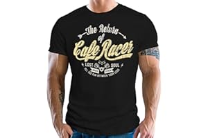 GASOLINE BANDIT Herren T-Shirt für Classic Motorradfahrer - The Return of The Cafe-Racer
