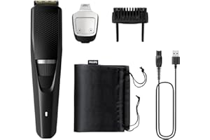 Philips Pro Beard Trimmer and Styler| Titanium blades| 2.5x higher precision| Beard Sense tech|5 mins quick charge| 20 length