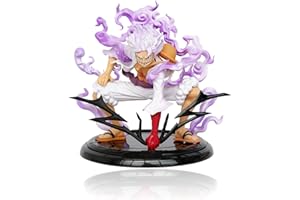 Ubephant One Piece Figur, Luffy Gear 5 Figuren 23cm, One Piece Anime Figuren, One Piece Strohhut Ruffy Figur, Cartoon Charakter Statue, für Desktop Dekoration, Kinder Geburtstag Geschenk