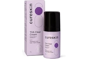 Cureskin Sérum TXA, Sérum visage à l'acide tranexamique, à l'acide kojique et à l'alpha-arbutine pour une peau éclatante, un teint clarifiant et éclatant de couleur naturelle (15 g)