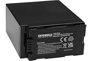 EXTENSILO 1x Batería reemplaza Panasonic CGA-D54, CGA-D54S, CGA-D54SE, CGA-D54SE/1B para cámara de vídeo (7800 mAh, 7,4 V, Li-Ion)