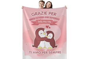 MAST DOO Regali Di Coppia, Ti Amo Regalo Anniversario San Valentino per Lui Lei, Amore Romantico Regalo Compleanno Natale per Fidanzata Fidanzato Marito Moglie Coppia Sorella Amica Coperta 130x150cm