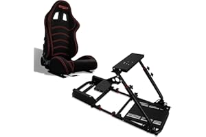 M MODAUTO MODAUTO Cockpit SimRacing, Soporte de Simulacion, Estructura de SimRacing+Asientos Opcional, Compatible con Logitech,Fanatec,Thrustmaster.