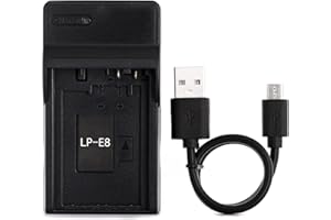 Norifon LP-E8 USB Charger for Canon EOS 550D, EOS 600D, EOS 650D, EOS 700D, EOS Kiss X4, X5, X6i, EOS Rebel T2i, EOS Rebel T3i, EOS Rebel T4i, Rebel T5i Camera and More